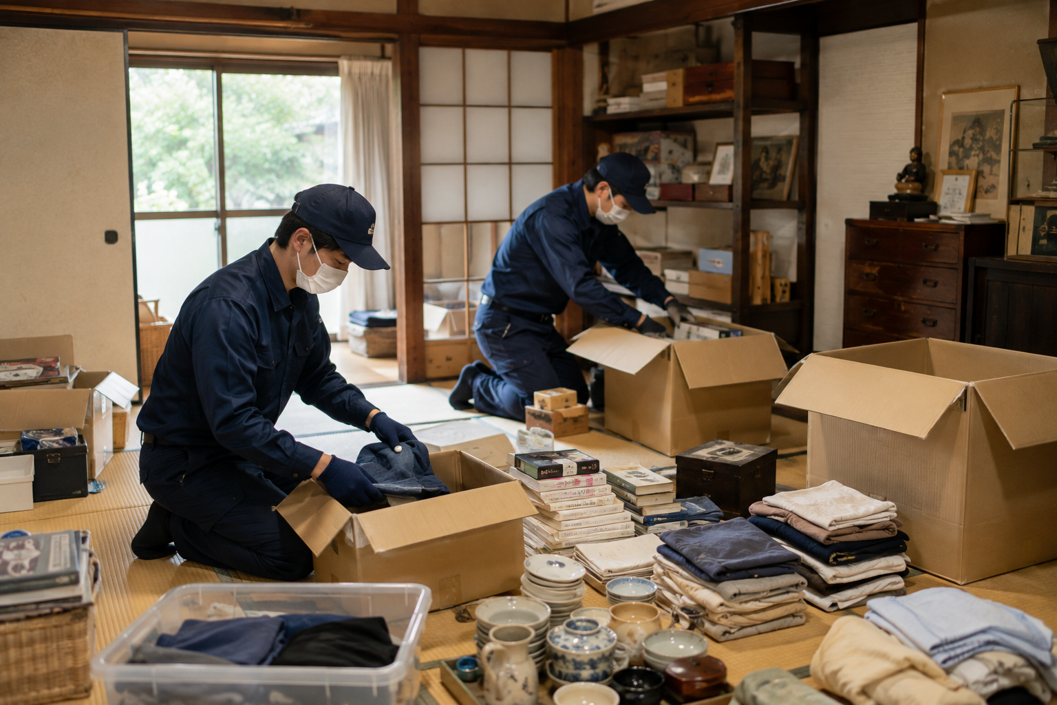 生前整理・遺品整理の仕分け作業